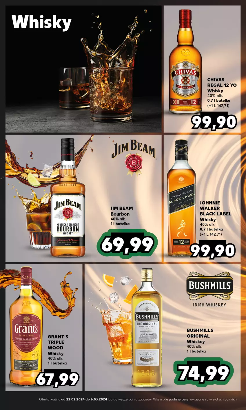Gazetka promocyjna Kaufland - Barek Kauflandu - ważna 22.02 do 06.03.2024 - strona 4 - produkty: Bourbon, Bushmills, Gin, Gra, Grant's, Jim Beam, Lack, Whiskey, Whisky