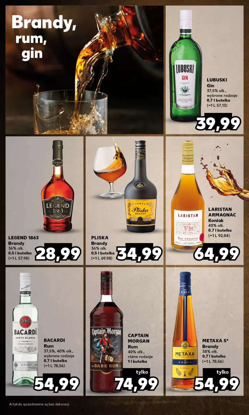 Gazetka promocyjna Kaufland - Barek Kauflandu - ważna 22.02 do 06.03.2024 - strona 7 - produkty: Bacardi, Brandy, Gin, Metaxa, Miska, Pliska, Rum