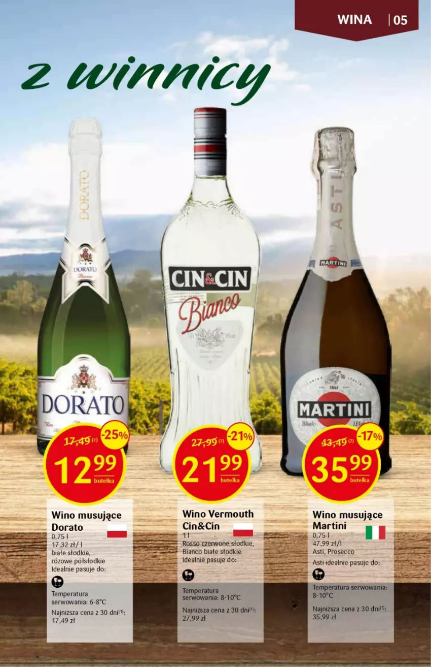 Gazetka promocyjna Delikatesy Centrum - DeliBarek DC28/DC39 - ważna 28.09 do 11.10.2023 - strona 5 - produkty: Martini, Mus, Prosecco, Ser, Vermouth, Wino, Wino musujące