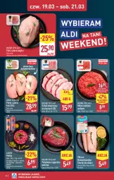 Gazetka promocyjna Aldi - Pełna oferta - Gazetka - ważna od 21.03 do 21.03.2026 - strona 42 - produkty: Kurczak, Polędwica, Mięso mielone, Miruna, Mięsne specjały, Filet z piersi indyka, Schab wieprzowy, Dzieci, Mięso