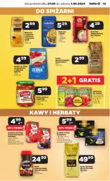 Gazetka promocyjna Netto - Od Poniedziałku - Gazetka - ważna od 01.06 do 01.06.2024 - strona 19 - produkty: Lubella, Earl Grey, Makaron, Nescafé, Kujawski, Kawa rozpuszczalna, Ser, Ryż, Gin, Gra, Kawa ziarnista, Bell, Kawa, Herbata czarna, Dr. Oetker, Spaghetti, Galaretka, Mocca Fix Gold, Bella, Pudliszki, Delecta, Woseba, Herbata, Gala, Kasza, Ogród, Herbapol, Ryż biały, Herbata owocowa, Danie gotowe