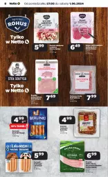 Gazetka promocyjna Netto - Od Poniedziałku - Gazetka - ważna od 01.06 do 01.06.2024 - strona 8 - produkty: Sok, Ser, Salami, Sokołów, Parówki, Pasztet, Stół, Salceson, Szynka konserwowa, Szynka, Boczek, Berlinki
