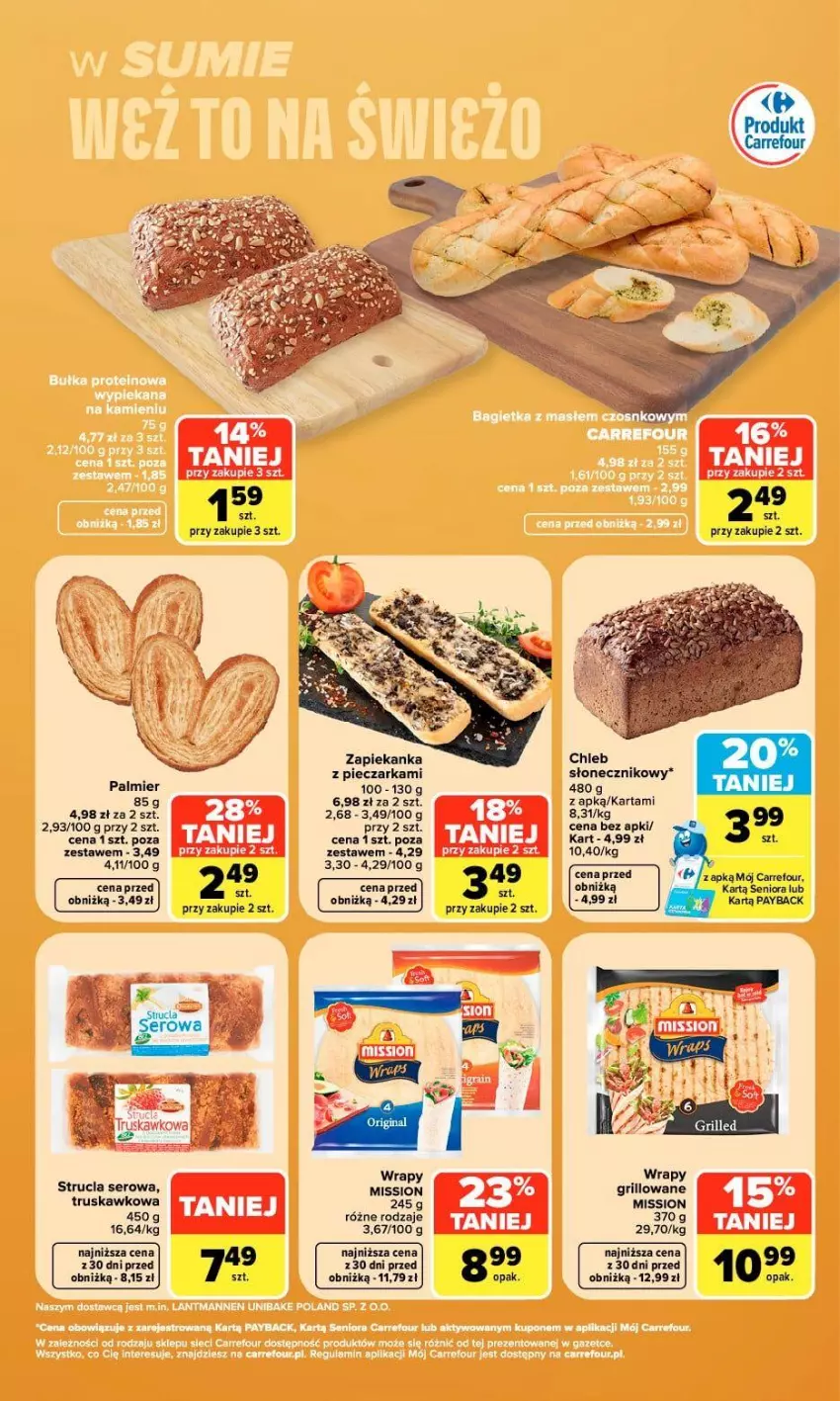 Gazetka promocyjna Carrefour - Gazetka Carrefour, Market w SUMIE weź to na świeżo - ważna 07.09 do 12.09.2026 - strona 3 - produkty: Grill, Piec, Pieczarka, Ser, Strucla, Zapiekanka