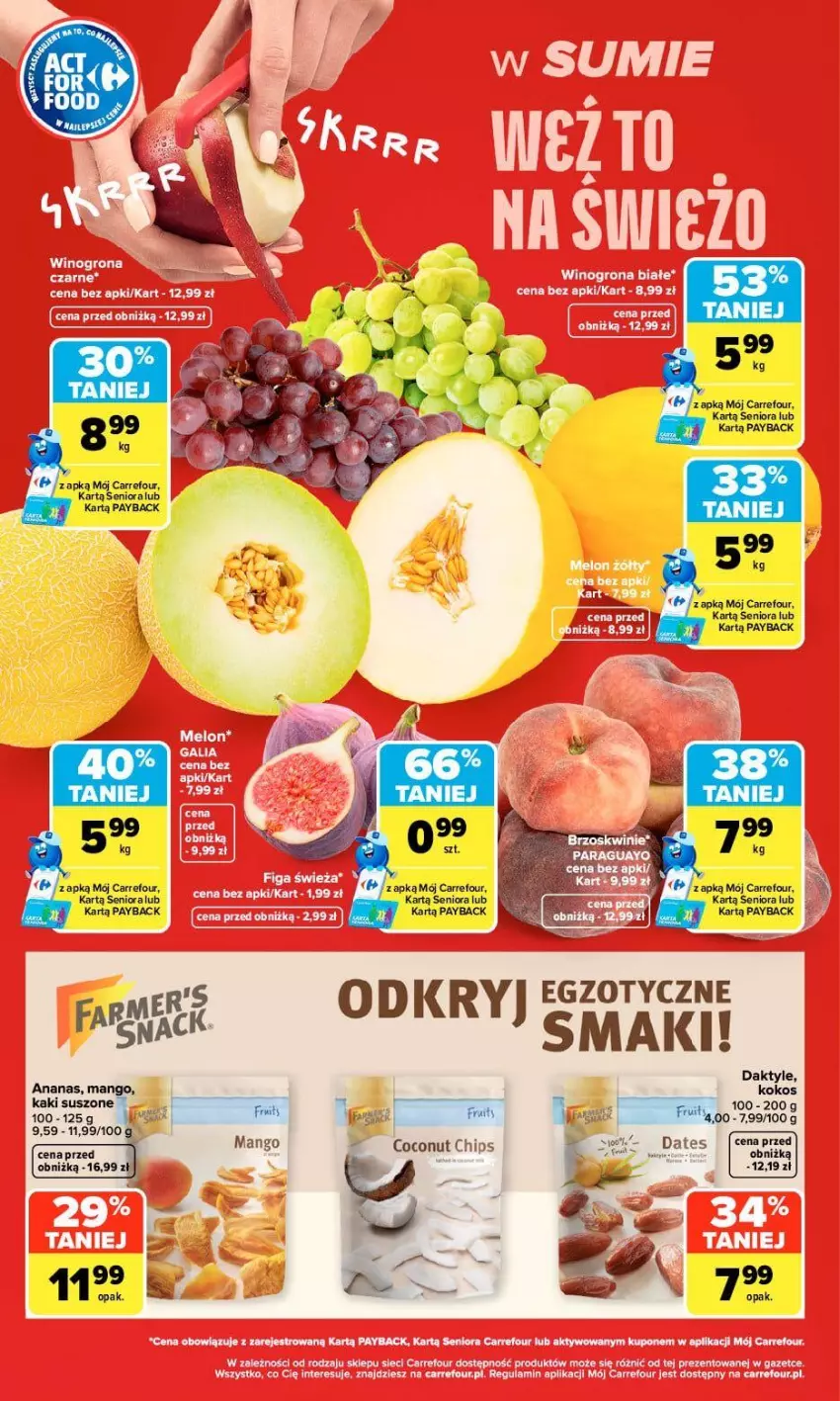 Gazetka promocyjna Carrefour - Gazetka Carrefour, Market w SUMIE weź to na świeżo - ważna 07.09 do 12.09.2026 - strona 4 - produkty: Daktyle, Fa, Koc, Kokos, Mango, Por, Wino