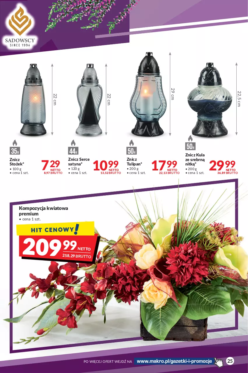 Gazetka promocyjna Makro - Najlepsze oferty - ważna 04.10 do 17.10.2022 - strona 25 - produkty: Ser, Tulipan, Znicz