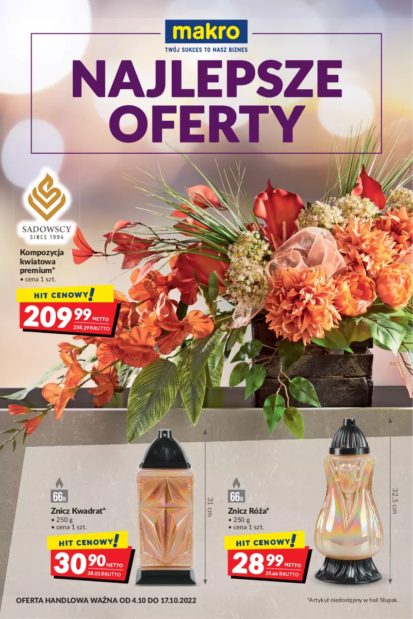 Gazetka promocyjna Makro - Najlepsze oferty - ważna 04.10 do 17.10.2022 - strona 30 - produkty: Róża, Znicz