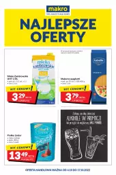 Gazetka promocyjna Makro - Najlepsze oferty - Gazetka - ważna od 17.10 do 17.10.2022 - strona 1 - produkty: Lubella, Makaron, Bell, Praliny, Lindor, Spaghetti, Bella, Mleko