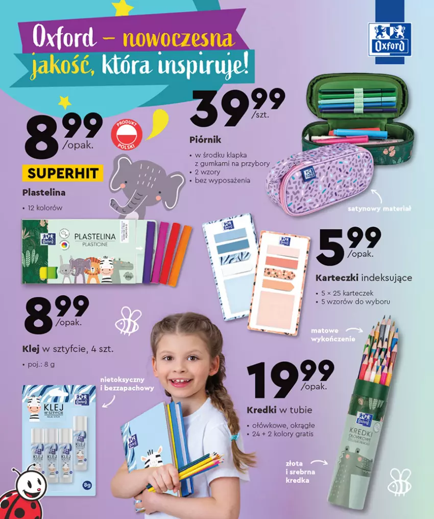 Gazetka promocyjna Biedronka - ważna 31.07 do 31.08.2023 - strona 46 - produkty: Gra, Klej, Piórnik, Plastelina