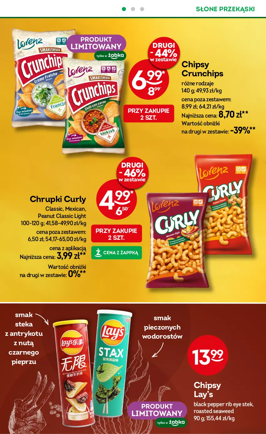 Gazetka promocyjna Żabka - ważna 13.08 do 26.08.2025 - strona 29 - produkty: Chipsy, Chrupki, Crunchips, Lack, Lay’s, Piec, Pieprz, Stek