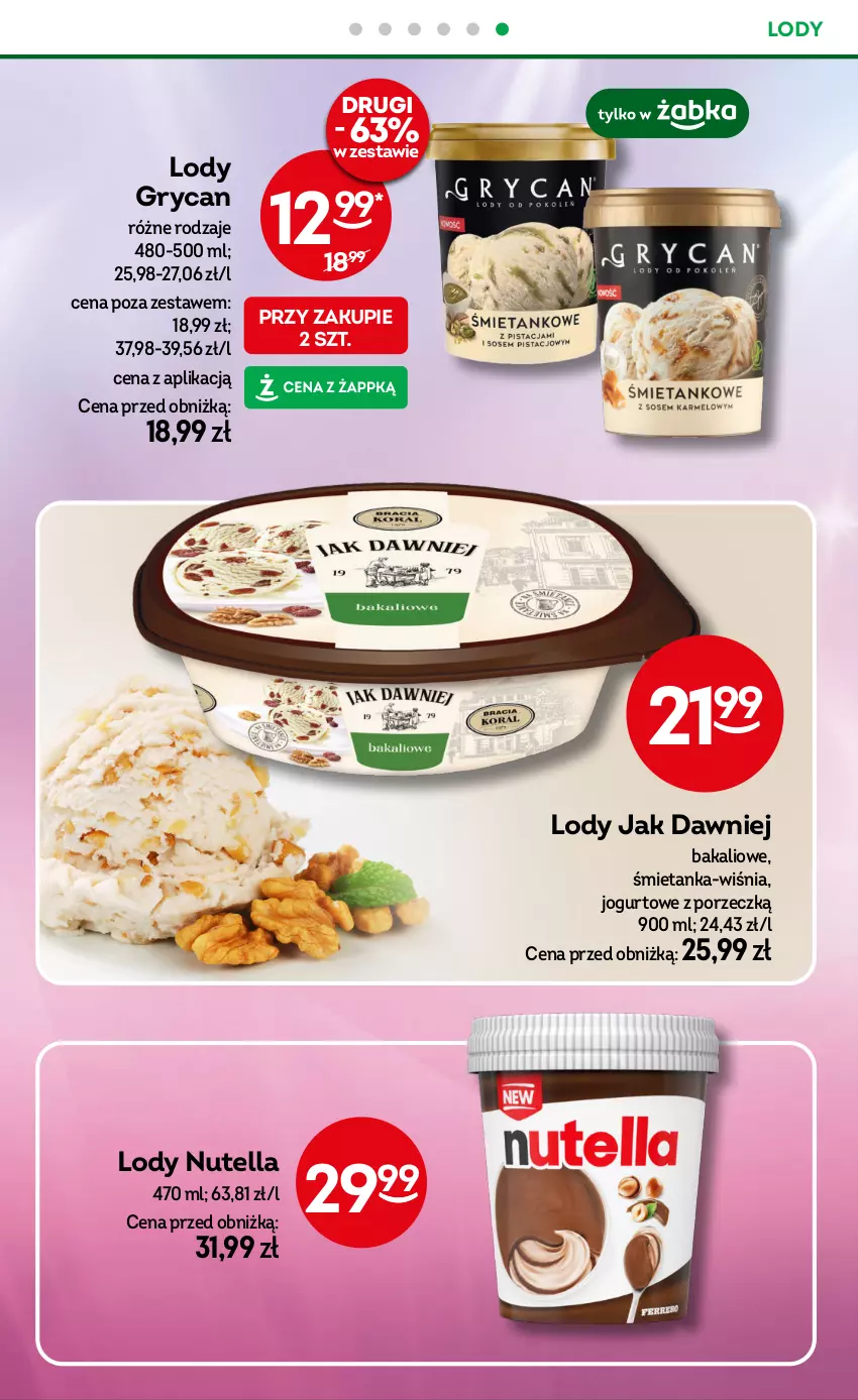 Gazetka promocyjna Żabka - ważna 13.08 do 26.08.2025 - strona 39 - produkty: Gry, Jogurt, Lody, Nutella, Por