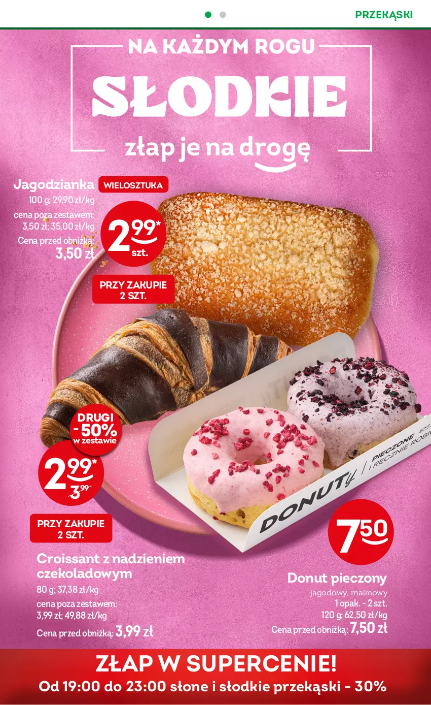 Gazetka promocyjna Żabka - ważna 13.08 do 26.08.2025 - strona 54 - produkty: Croissant, Donut, Jagodzianka, Piec