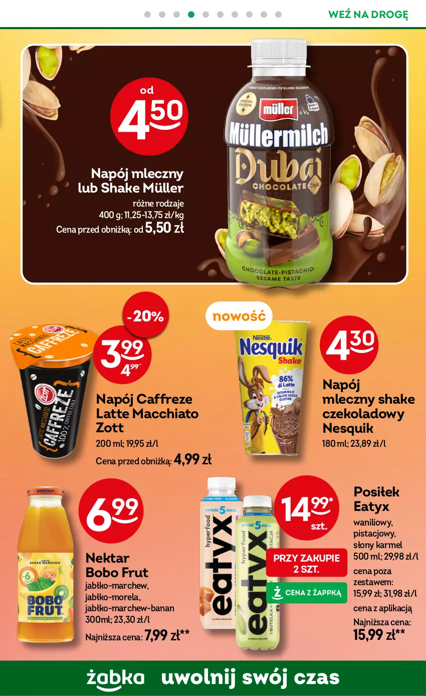Gazetka promocyjna Żabka - ważna 13.08 do 26.08.2025 - strona 59 - produkty: Chia, Morela, Müller, Napój, Napój mleczny, Nektar, Nesquik, Zott