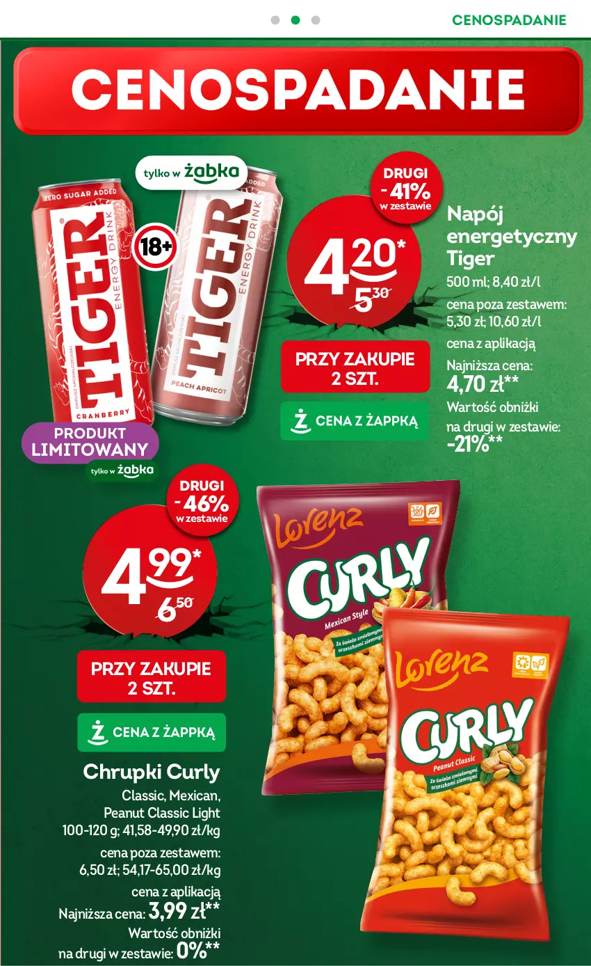 Gazetka promocyjna Żabka - ważna 13.08 do 26.08.2025 - strona 6 - produkty: Cenos, Chrupki, Napój, Napój energetyczny, Tiger