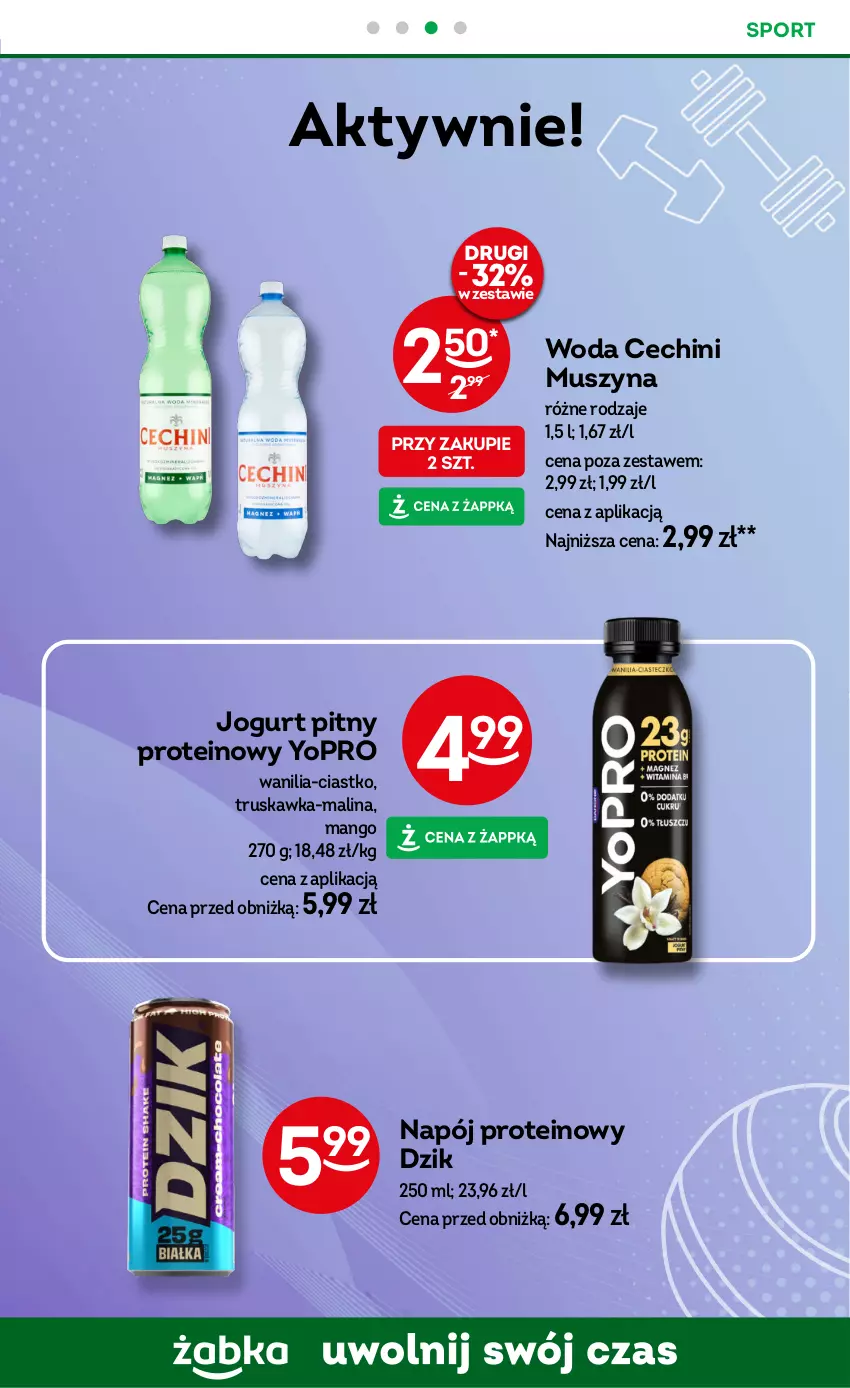 Gazetka promocyjna Żabka - ważna 13.08 do 26.08.2025 - strona 68 - produkty: Jogurt, Jogurt pitny, Mango, Mus, Napój, Por, Sport, Szyna, Woda