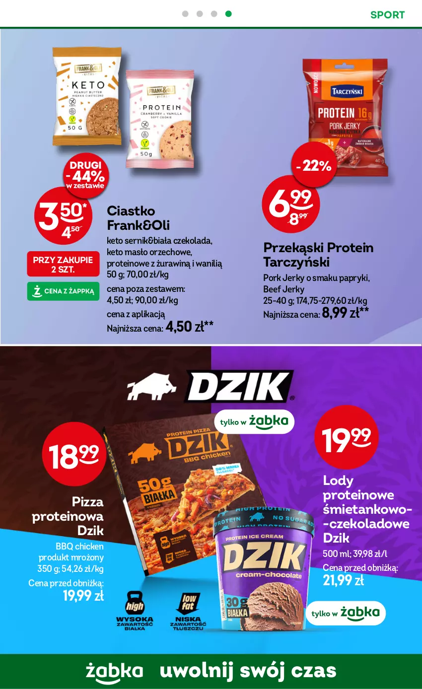 Gazetka promocyjna Żabka - ważna 13.08 do 26.08.2025 - strona 69 - produkty: Czekolada, Jerky, Lody, Masło, Masło orzechowe, Pizza, Por, Ser, Sport, Tarczyński