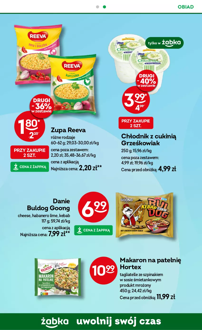 Gazetka promocyjna Żabka - ważna 13.08 do 26.08.2025 - strona 71 - produkty: Hortex, Kebab, Makaron, Sos, Szpinak, Tagliatelle, Zupa