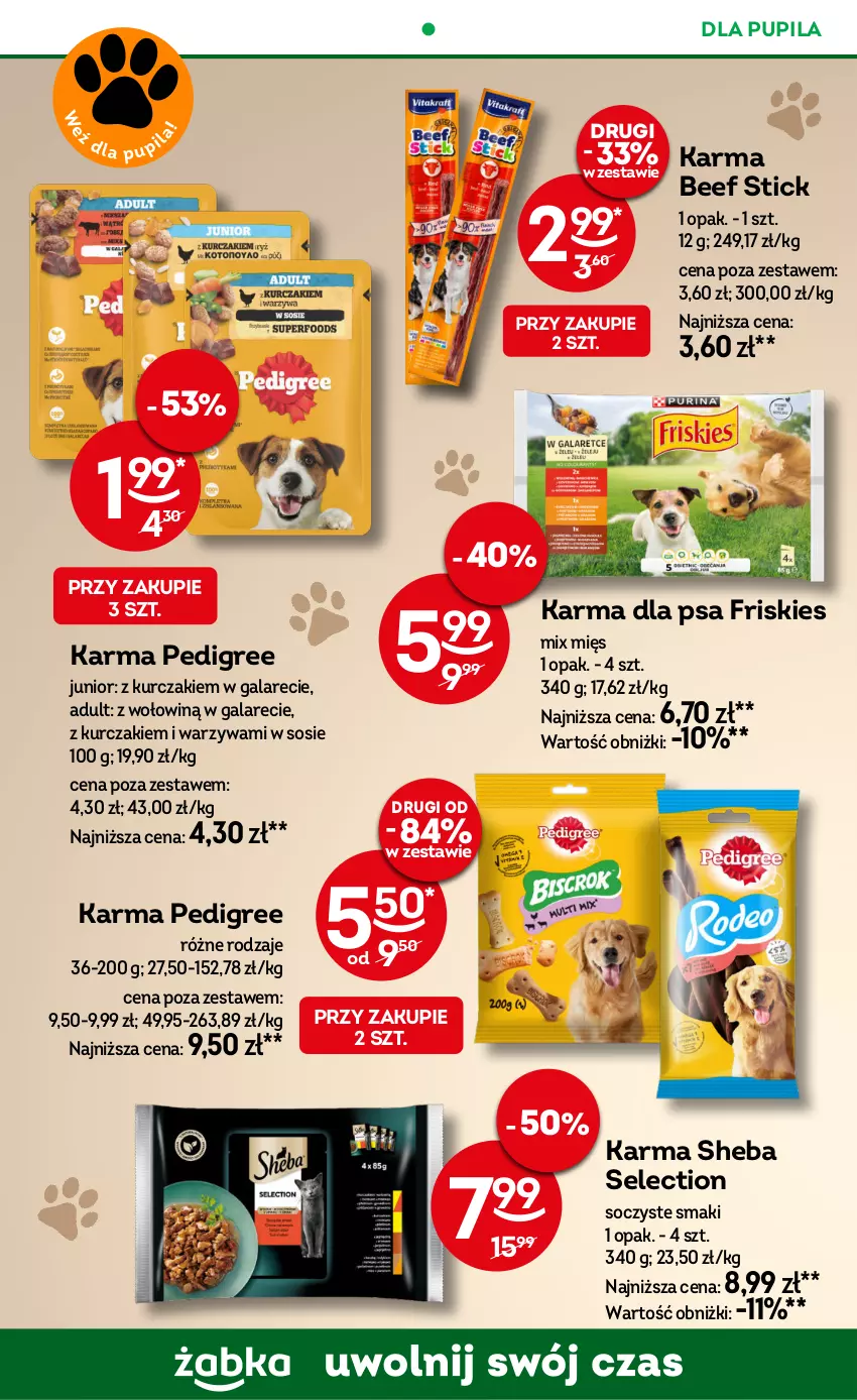 Gazetka promocyjna Żabka - ważna 13.08 do 26.08.2025 - strona 75 - produkty: Friskies, Gala, Kurczak, Pedigree, Sheba, Sos, Warzywa