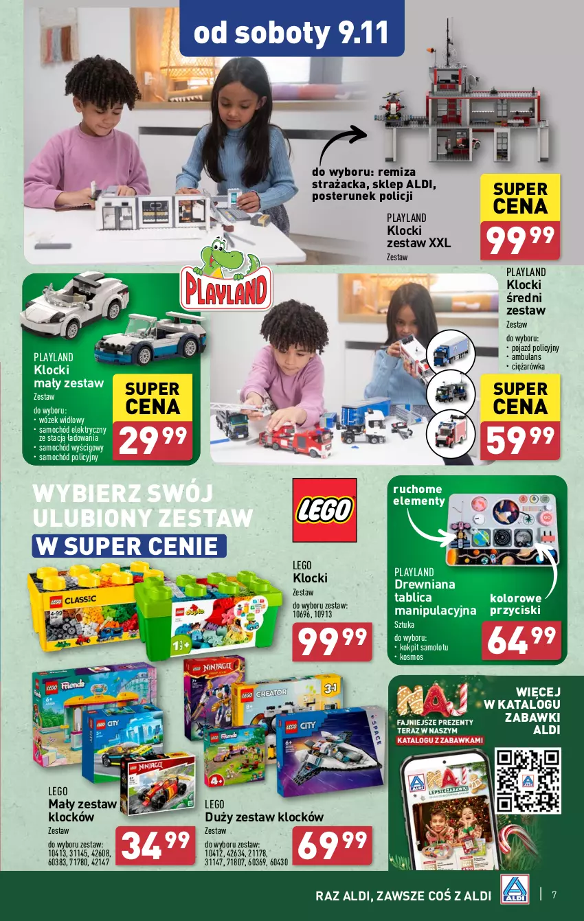 Gazetka promocyjna Aldi - Artykuły przemysłowe i tekstylia - ważna 06.11 do 09.11.2024 - strona 7 - produkty: Amol, Klocki, LEGO, Pojazd, Posterunek policji, Samochód, Samolot, Wózek