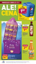 Gazetka promocyjna Aldi - Katalog spożywczy - Gazetka - ważna od 27.11 do 27.11.2021 - strona 10 - produkty: Sok, Por, Inka, Oleofarm, Tera, Pepsi, Syrop, Irving, Mango, Oleo, Kalendarz, Kalendarz adwentowy, Hortex, Fa