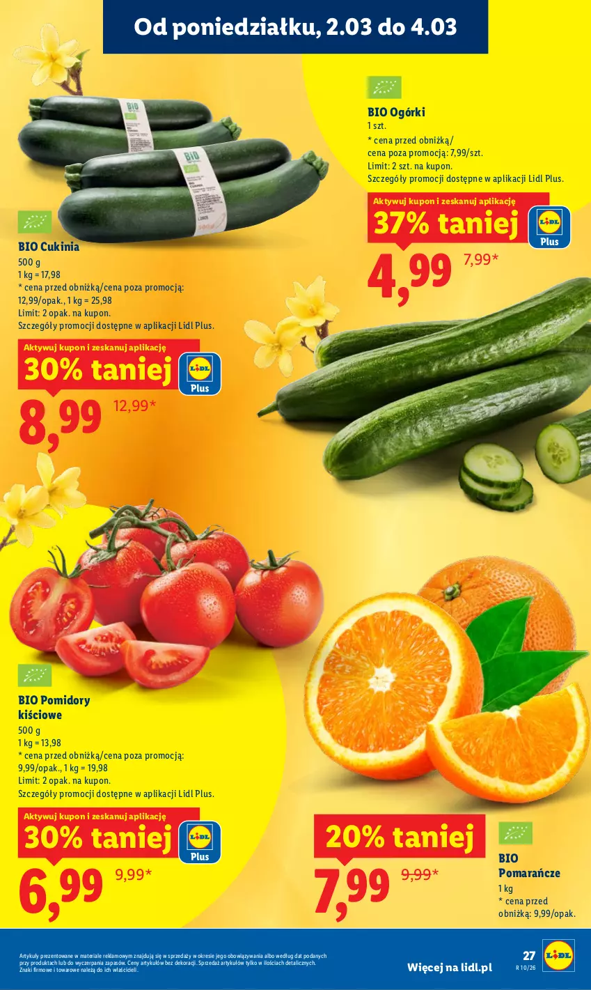Gazetka promocyjna Lidl - Oferta ważna od 2.03 do 4.03 - ważna 02.03 do 04.03.2026 - strona 27 - produkty: Pomarańcze, Pomidory