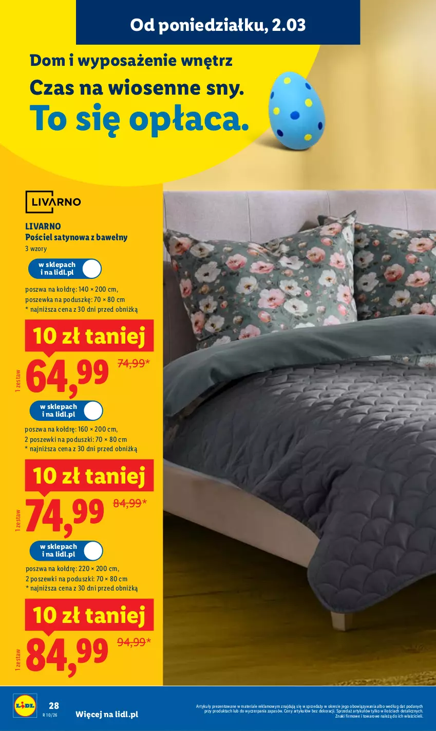 Gazetka promocyjna Lidl - Oferta ważna od 2.03 do 4.03 - ważna 02.03 do 04.03.2026 - strona 28 - produkty: Ivar, Pościel, Poszewka