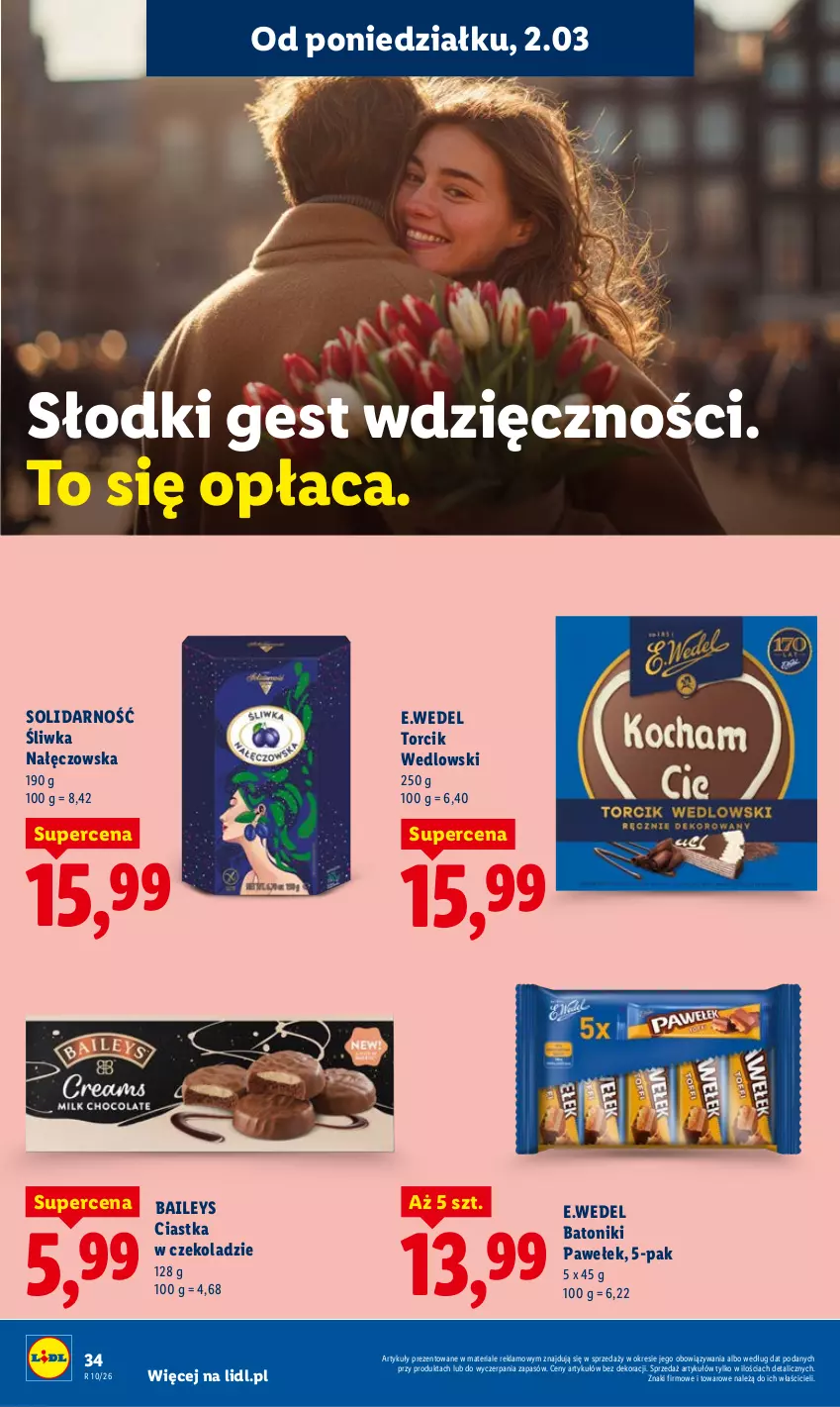 Gazetka promocyjna Lidl - Oferta ważna od 2.03 do 4.03 - ważna 02.03 do 04.03.2026 - strona 34 - produkty: Baton, Ciastka, Tonik
