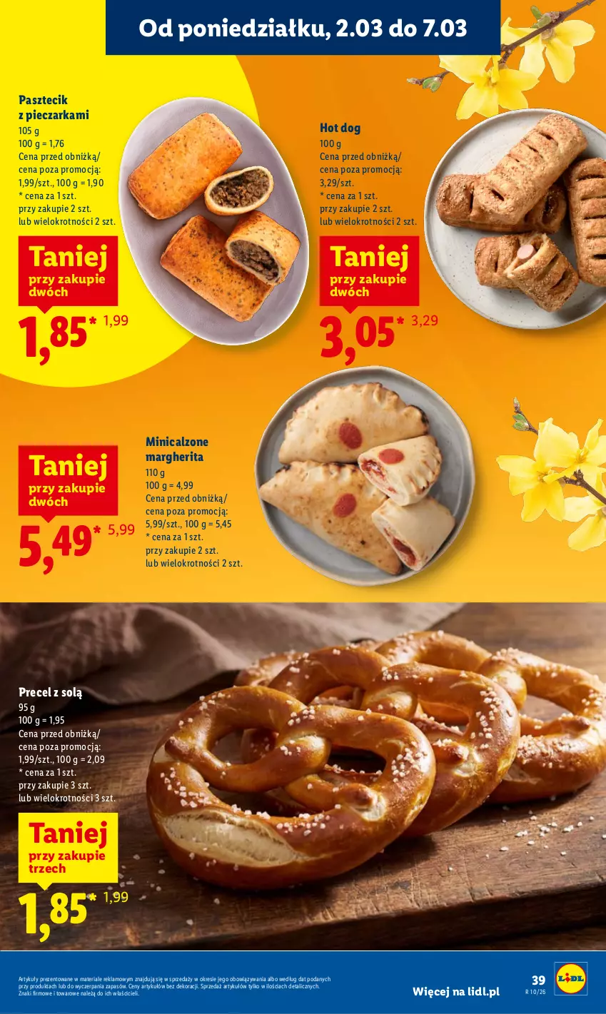 Gazetka promocyjna Lidl - Oferta ważna od 2.03 do 4.03 - ważna 02.03 do 04.03.2026 - strona 39 - produkty: Hot dog, Pasztecik z pieczarkami, Piec, Pieczarka
