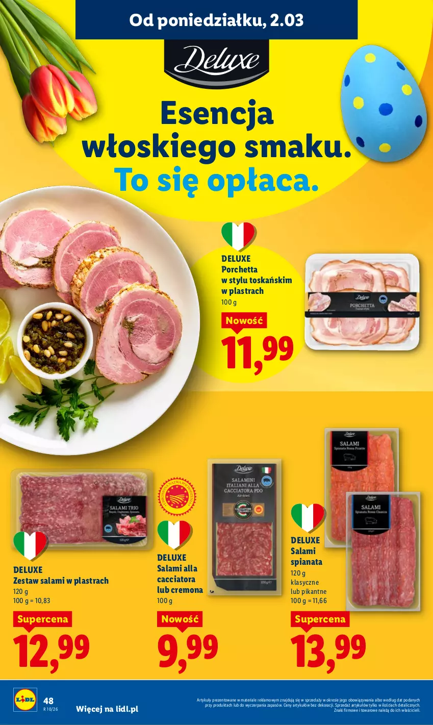 Gazetka promocyjna Lidl - Oferta ważna od 2.03 do 4.03 - ważna 02.03 do 04.03.2026 - strona 48 - produkty: Por, Salami