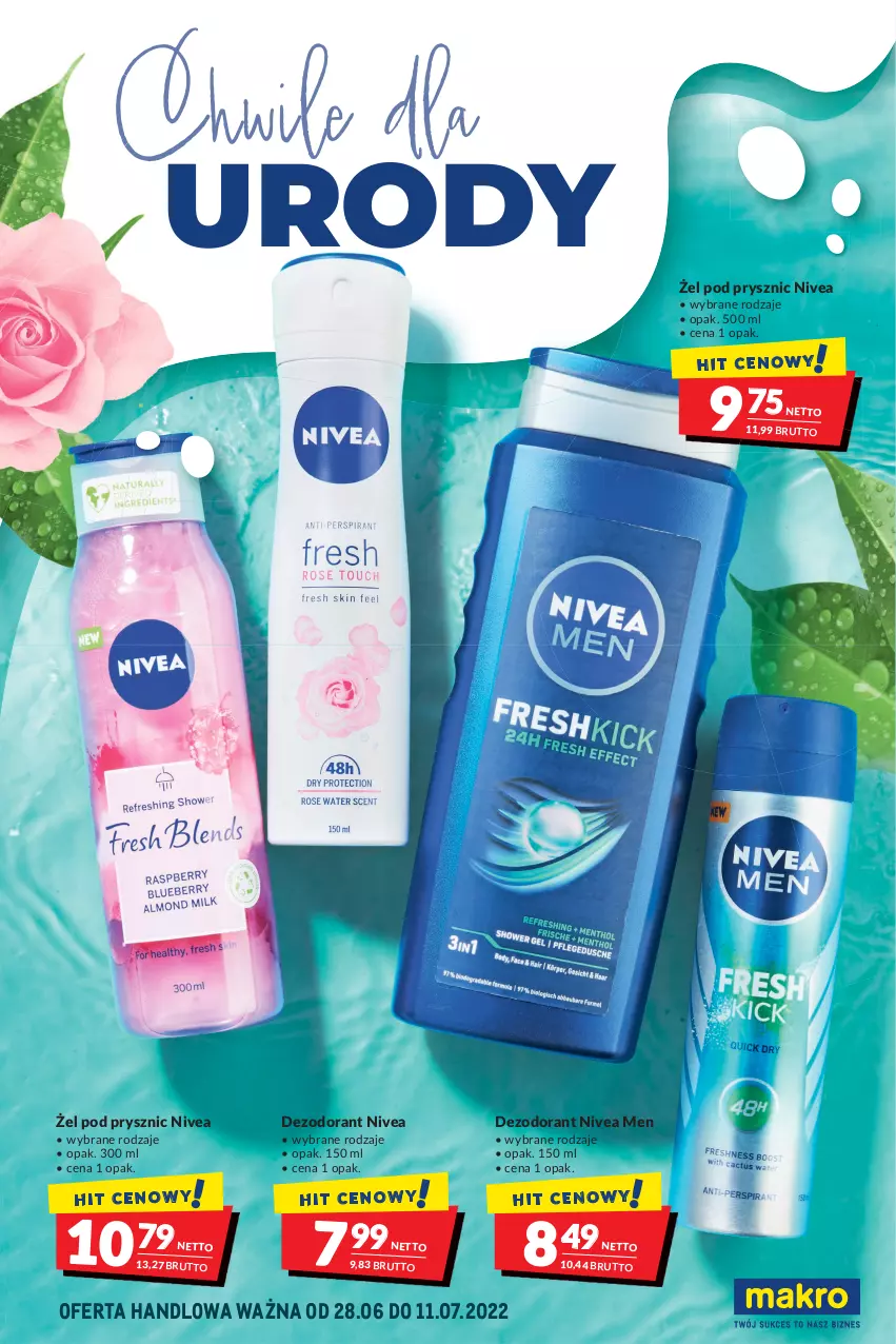 Gazetka promocyjna Makro - [Oferta specjalna] Chwile dla urody - ważna 28.06 do 11.07.2022 - strona 1 - produkty: Dezodorant, Nivea, Nivea Men