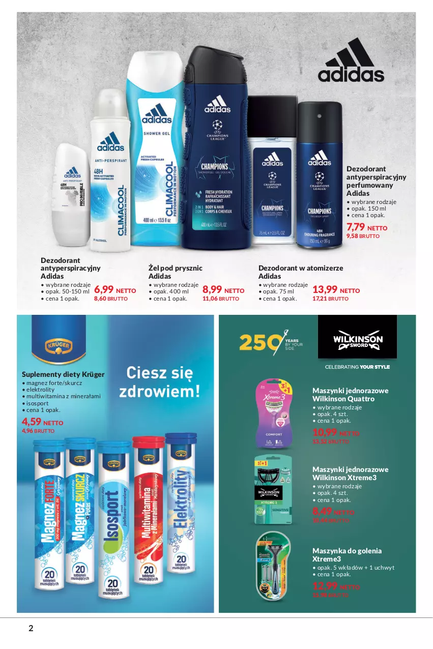 Gazetka promocyjna Makro - [Oferta specjalna] Chwile dla urody - ważna 28.06 do 11.07.2022 - strona 2 - produkty: Adidas, Dezodorant, Magnez, Maszynka, Maszynka do golenia, Perfum, Por, Sos, Sport, Szynka