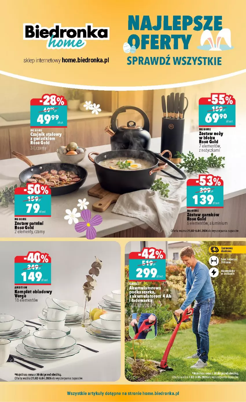 Gazetka promocyjna Biedronka - Home - ważna 07.03 do 14.03.2026 - strona 1 - produkty: Komplet obiadowy, Noż