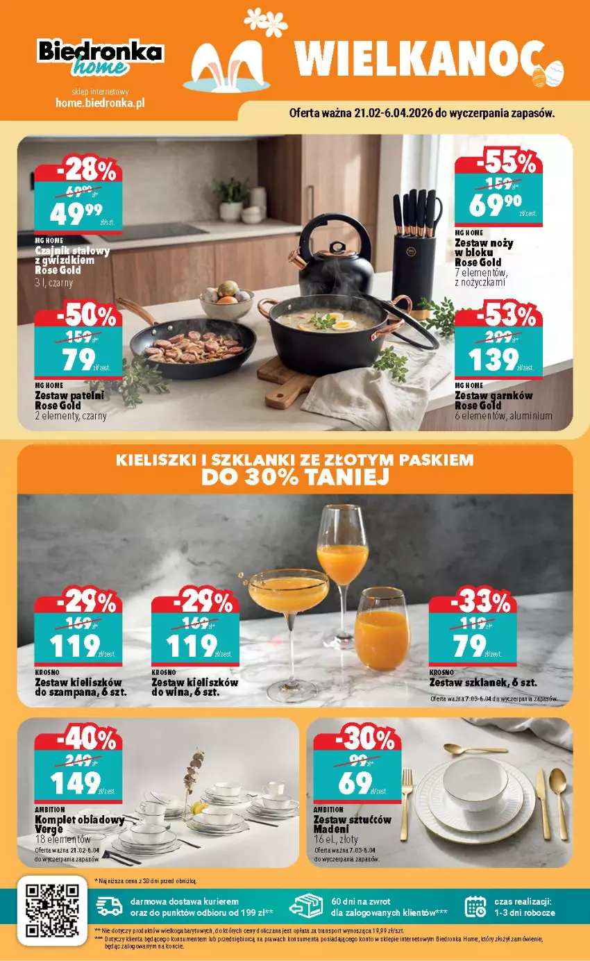 Gazetka promocyjna Biedronka - Home - ważna 07.03 do 14.03.2026 - strona 4 - produkty: Feta, Koc, Mop, Noż, Por, Sport, Tran, Zestaw sztućców