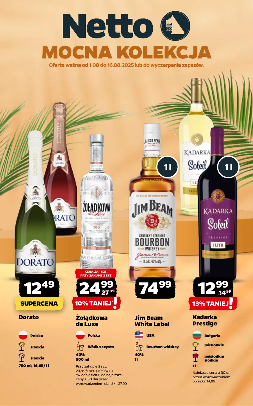 Gazetka promocyjna Netto - Netto_MK_08/25 - ważna 01.08 do 16.08.2025 - strona 1 - produkty: Bourbon, Jim Beam, Whiskey, Wódka