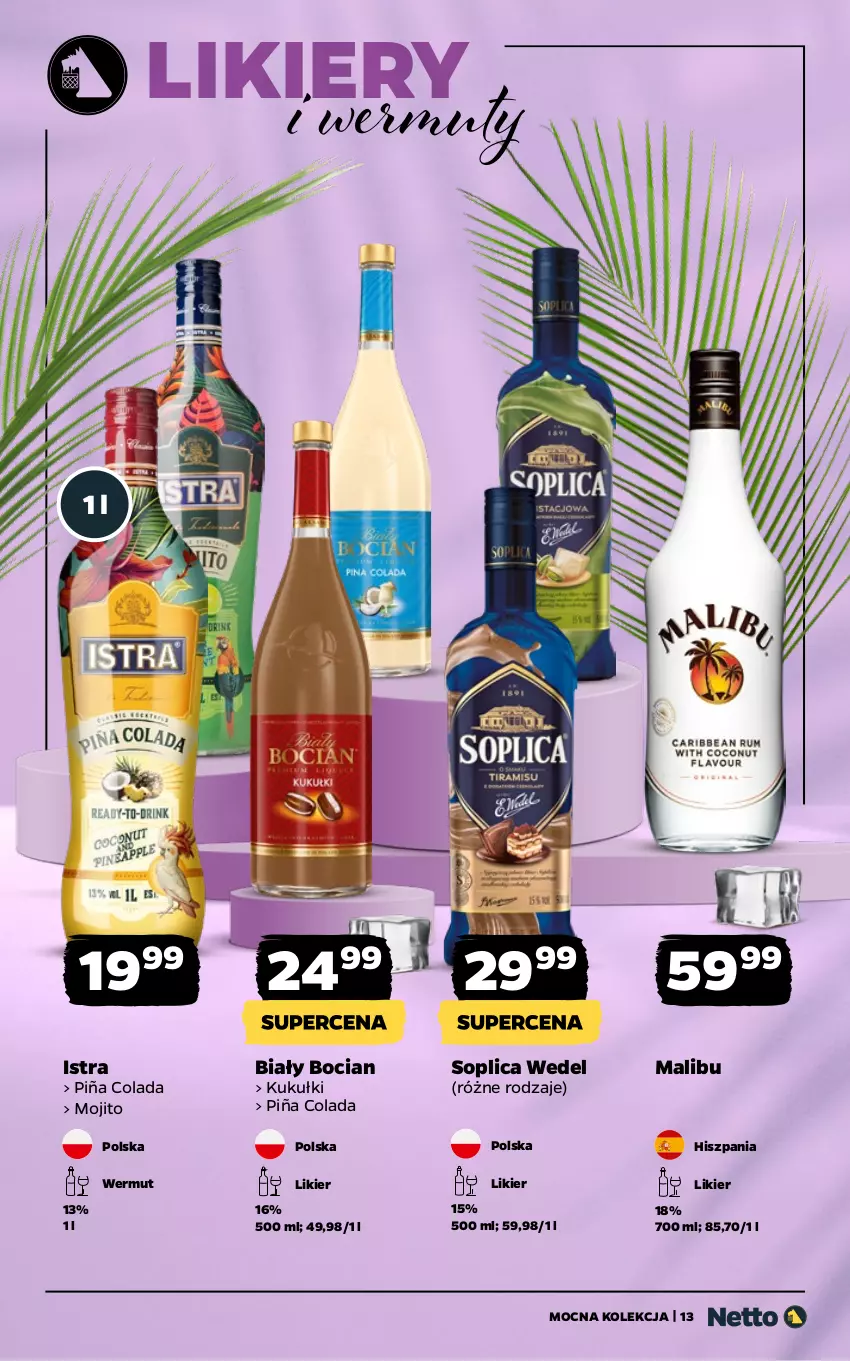 Gazetka promocyjna Netto - Netto_MK_08/25 - ważna 01.08 do 16.08.2025 - strona 13 - produkty: Biały Bocian, Likier, Malibu, Piña Colada, Soplica
