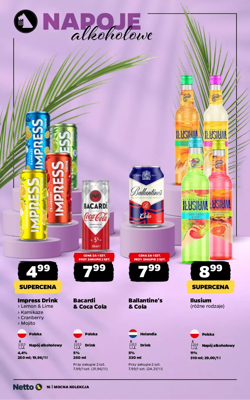 Gazetka promocyjna Netto - Netto_MK_08/25 - ważna 01.08 do 16.08.2025 - strona 16 - produkty: Bacardi, Ballantine's, Napój, Napoje