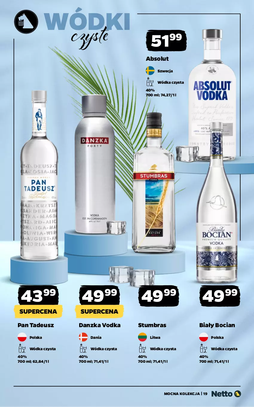 Gazetka promocyjna Netto - Netto_MK_08/25 - ważna 01.08 do 16.08.2025 - strona 19 - produkty: Absolut, Biały Bocian, Wódka