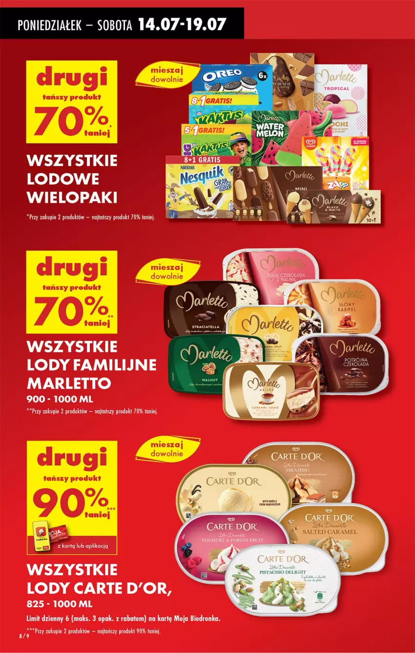 Gazetka promocyjna Biedronka - Od Poniedziałku - ważna 14.07 do 19.07.2025 - strona 10 - produkty: Carte d'Or, Fa, Gra, Lody
