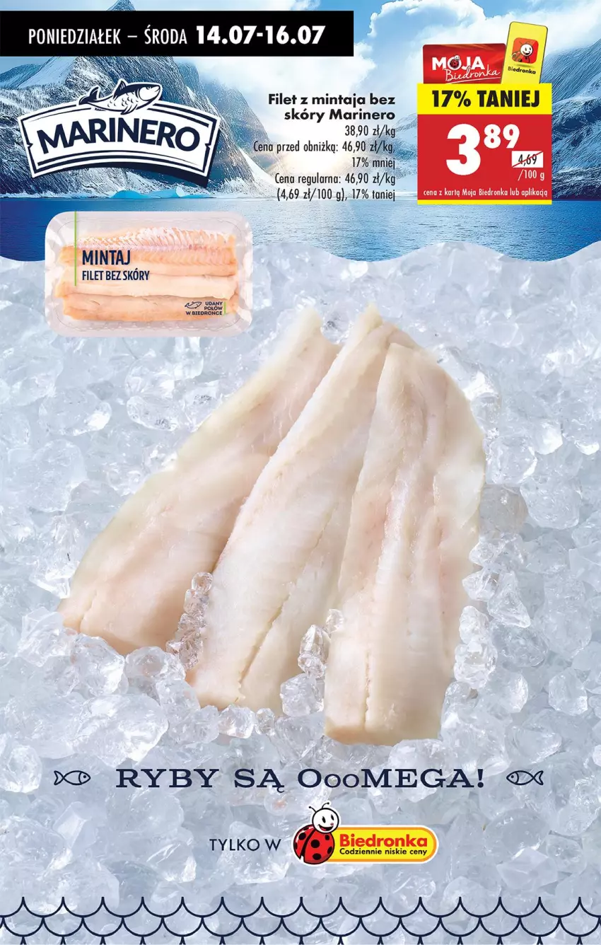 Gazetka promocyjna Biedronka - Od Poniedziałku - ważna 14.07 do 19.07.2025 - strona 23 - produkty: Filet z mintaja, Mintaj
