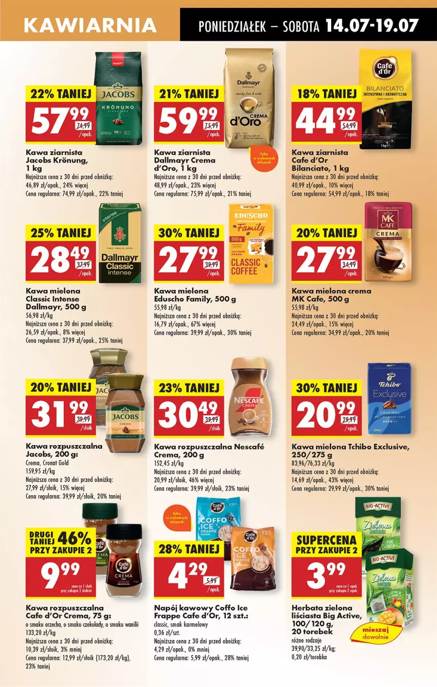 Gazetka promocyjna Biedronka - Od Poniedziałku - ważna 14.07 do 19.07.2025 - strona 45 - produkty: Dallmayr, Fa, Herbata, Jacobs, Kawa, Kawa mielona, Kawa rozpuszczalna, Kawa ziarnista, Leon, Napój, Tchibo, Torebka