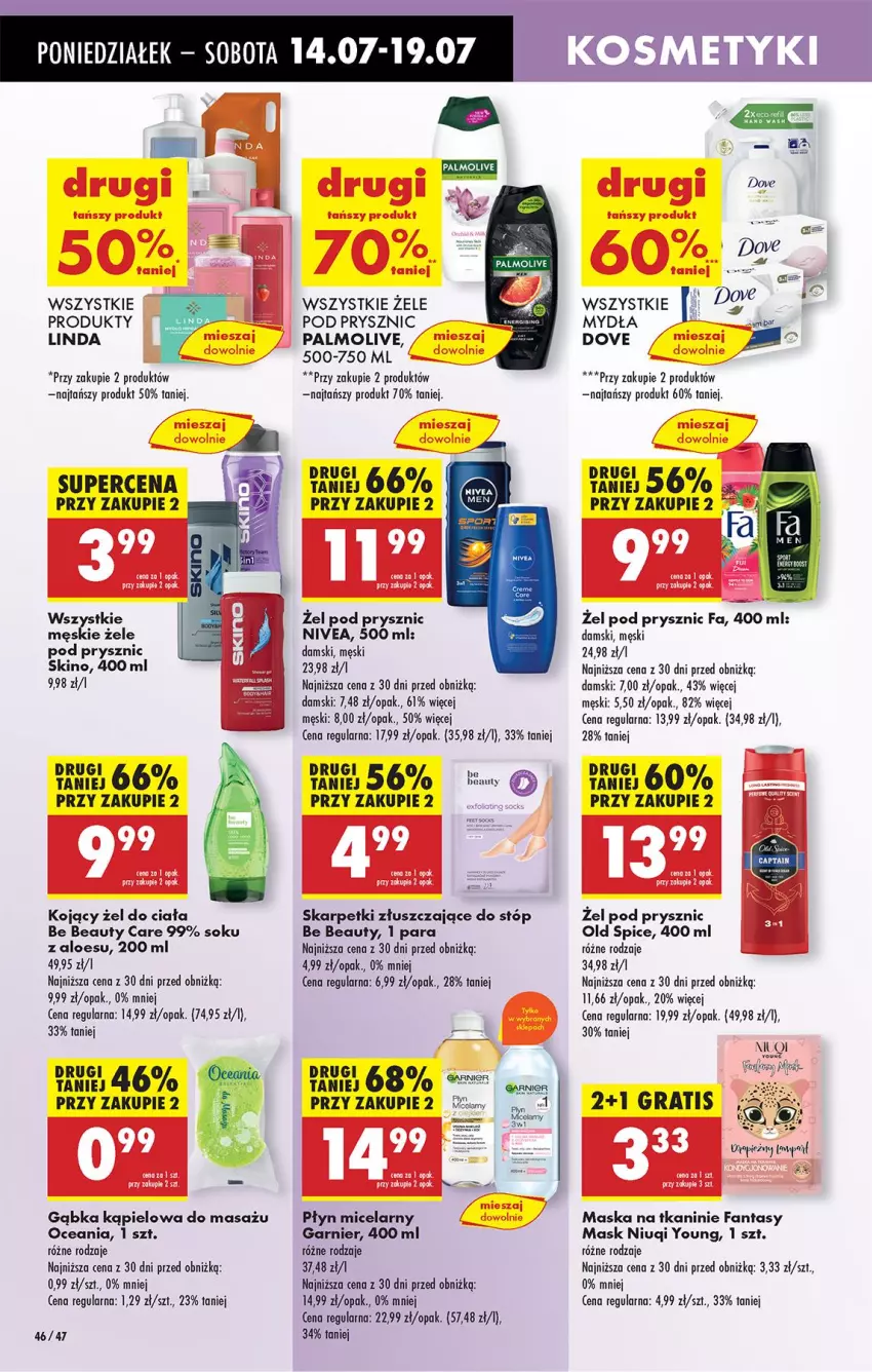 Gazetka promocyjna Biedronka - Od Poniedziałku - ważna 14.07 do 19.07.2025 - strona 52 - produkty: Be Be, Dove, Fa, Fanta, Garnier, Karp, Maska, Niuqi, Nivea, Old Spice, Palmolive, Skarpetki, Sok