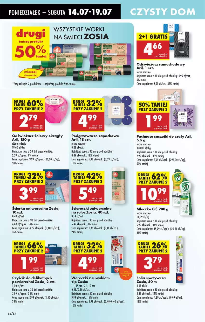 Gazetka promocyjna Biedronka - Od Poniedziałku - ważna 14.07 do 19.07.2025 - strona 60 - produkty: Cif, Fa, Mleczko, Podgrzewacze, Ser, Worki na śmiec, Worki na śmieci
