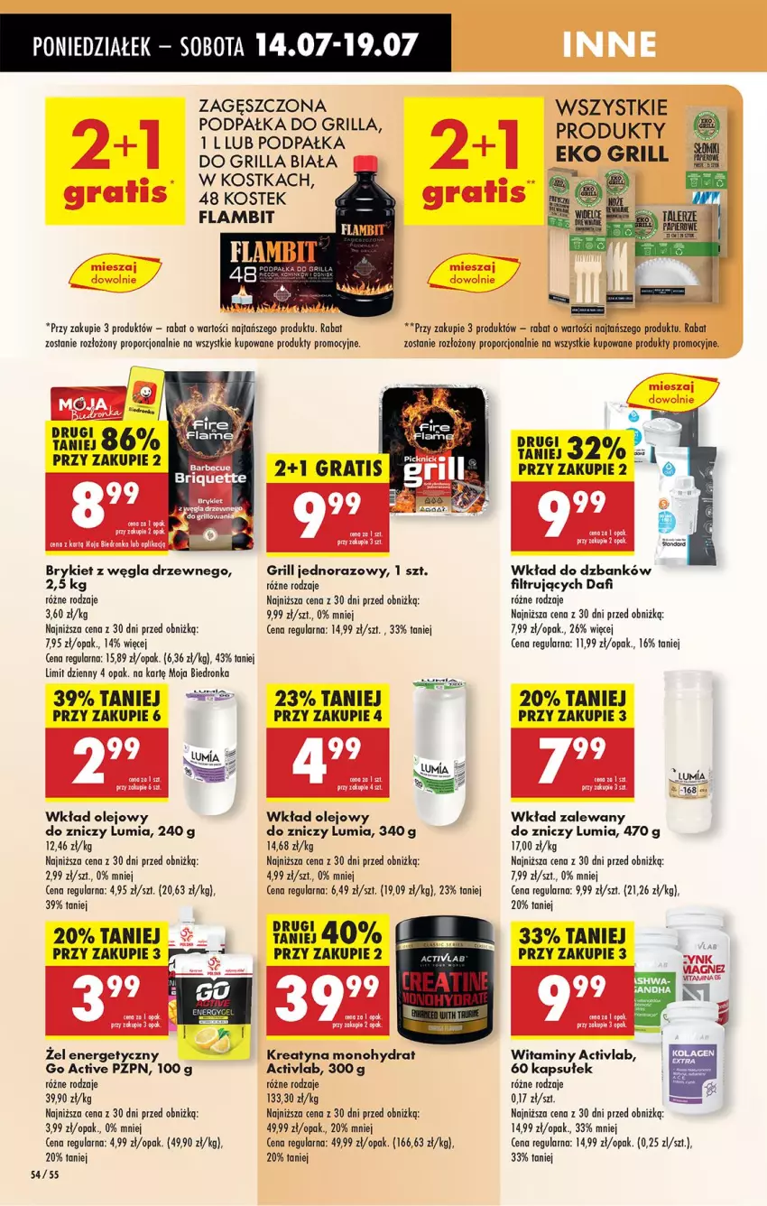 Gazetka promocyjna Biedronka - Od Poniedziałku - ważna 14.07 do 19.07.2025 - strona 62 - produkty: Fa, Gra, Grill, Olej, Por, Ser, Sól, Stek, Wkład olejowy, Znicz