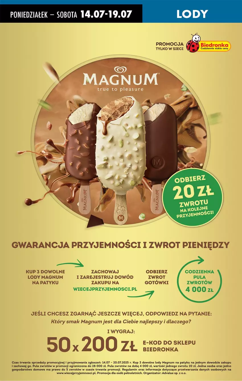 Gazetka promocyjna Biedronka - Od Poniedziałku - ważna 14.07 do 19.07.2025 - strona 69 - produkty: Gra, Lody