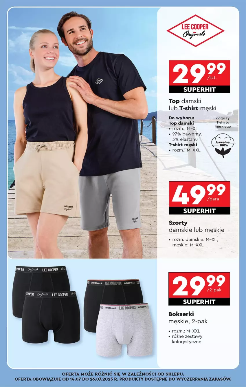 Gazetka promocyjna Biedronka - Od Poniedziałku - ważna 14.07 do 19.07.2025 - strona 75 - produkty: Bokserki, Ser, Szorty, T-shirt, Top