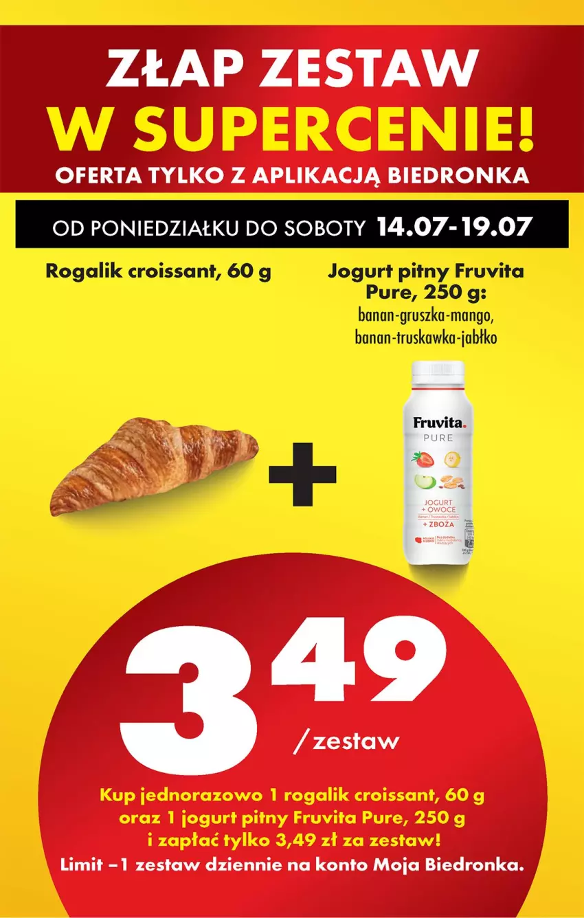 Gazetka promocyjna Biedronka - Od Poniedziałku - ważna 14.07 do 19.07.2025 - strona 76 - produkty: Croissant, Jogurt, Jogurt pitny, Mango, Pur, Rogal
