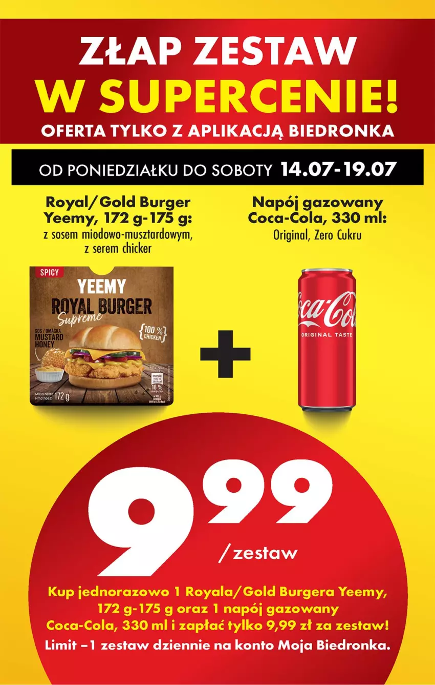 Gazetka promocyjna Biedronka - Od Poniedziałku - ważna 14.07 do 19.07.2025 - strona 77 - produkty: Burger, Coca-Cola, Gin, Mus, Napój, Napój gazowany, Ser, Sos