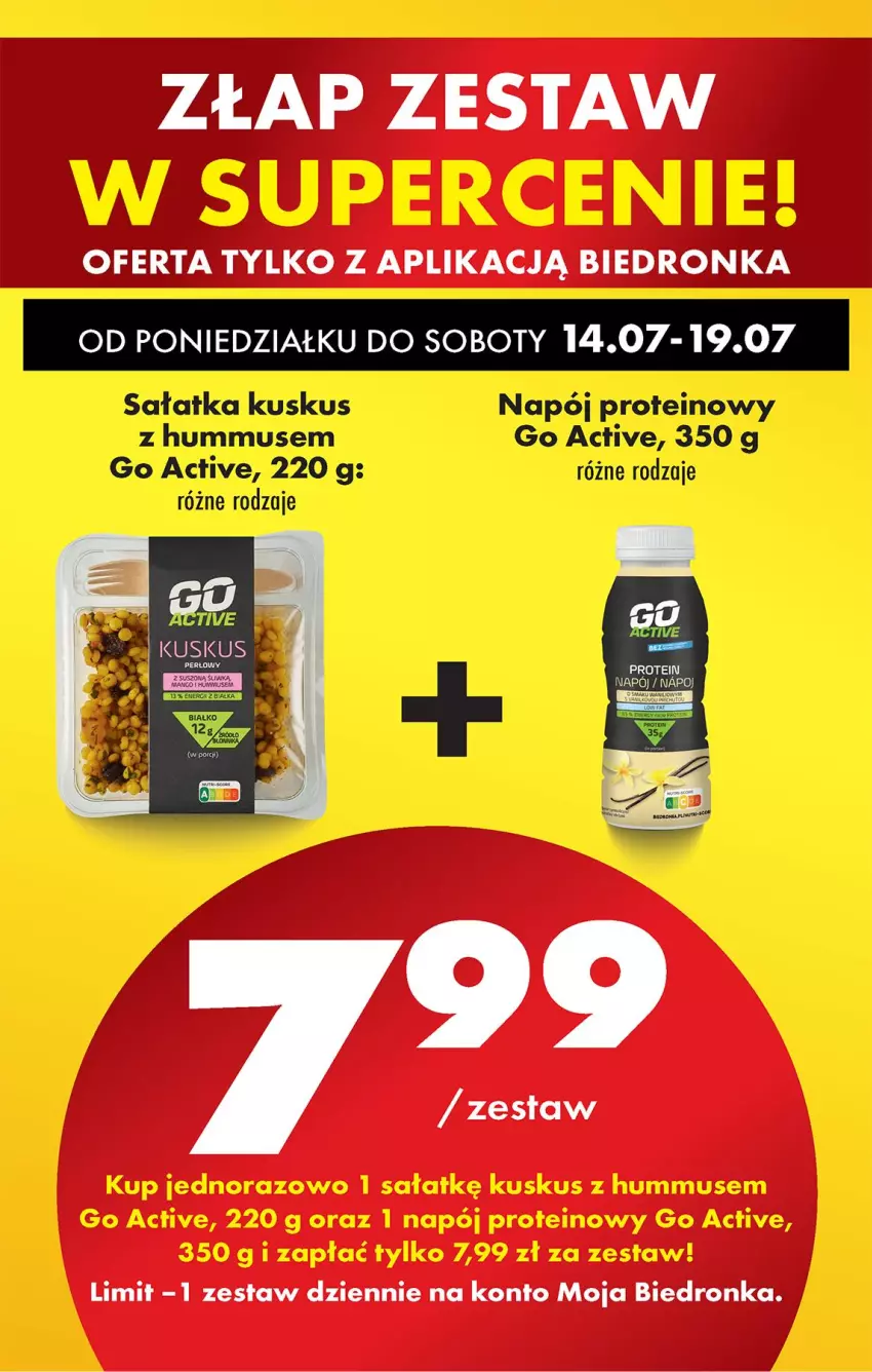 Gazetka promocyjna Biedronka - Od Poniedziałku - ważna 14.07 do 19.07.2025 - strona 79 - produkty: Hummus, Kuskus, Mus, Napój, Sałat, Sałatka