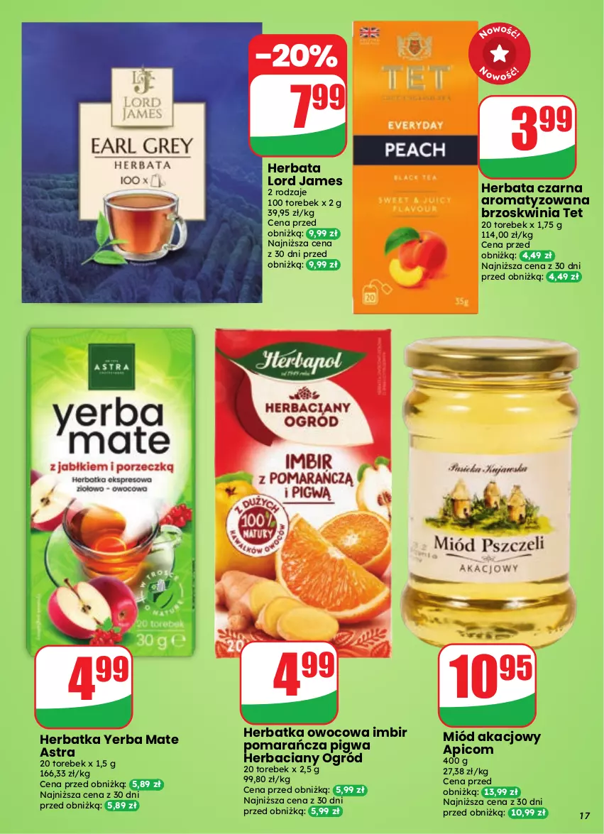Gazetka promocyjna Dino - Gazetka 41 / 2026 - ważna 07.10 do 13.10.2026 - strona 17 - produkty: Herbata, Herbata czarna, Imbir, Miód, Ogród