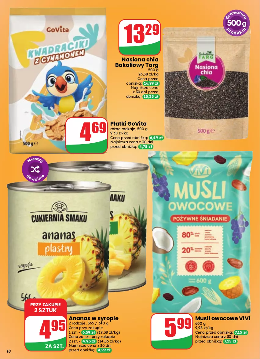Gazetka promocyjna Dino - Gazetka 41 / 2026 - ważna 07.10 do 13.10.2026 - strona 18 - produkty: Ananas, Chia, Mus, Syrop