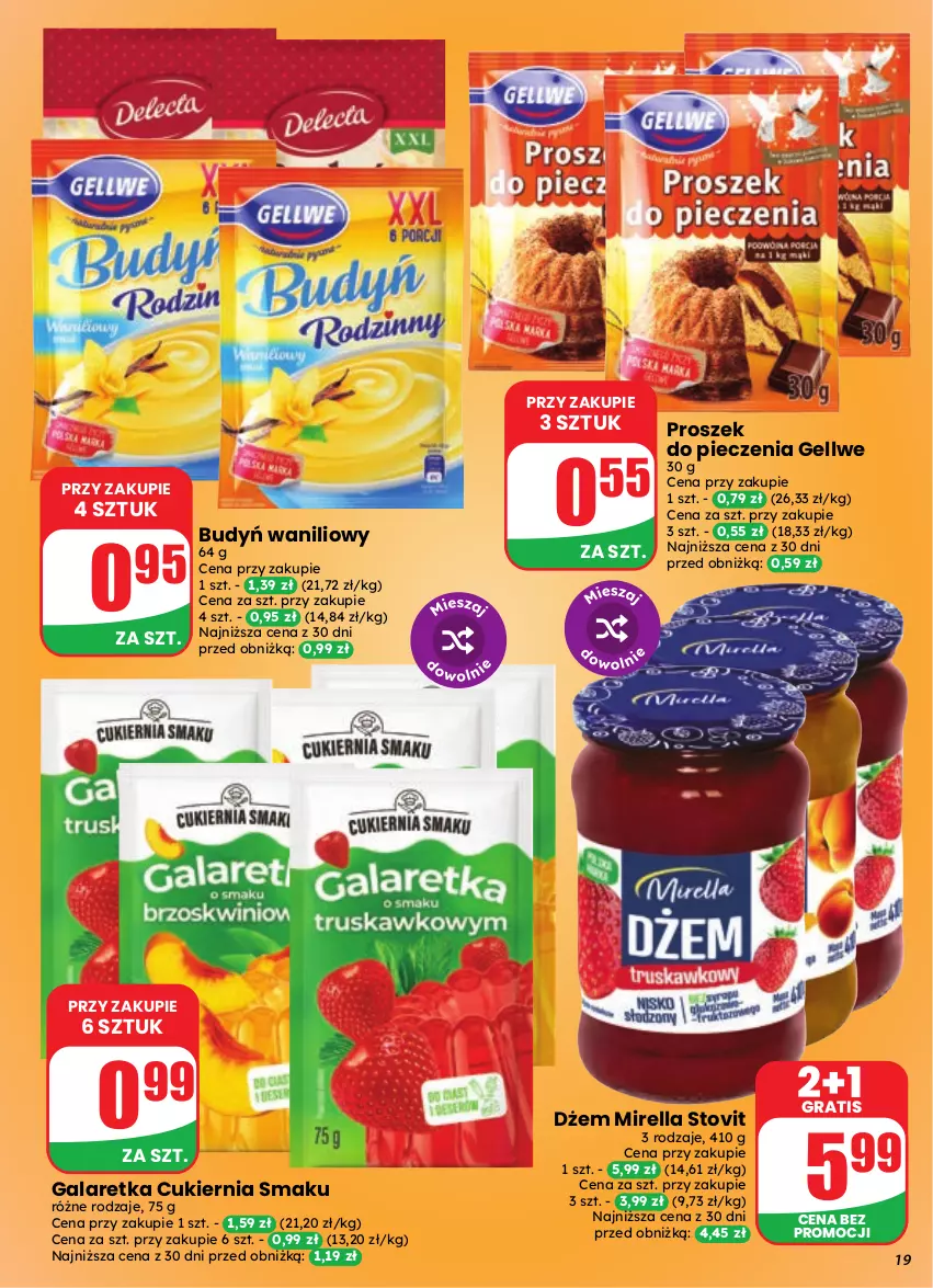 Gazetka promocyjna Dino - Gazetka 41 / 2026 - ważna 07.10 do 13.10.2026 - strona 19 - produkty: Budyń, Cukier, Dżem, Gala, Galaretka, Gra, Piec, Proszek do pieczenia